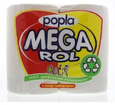 Productafbeelding van Popla Toiletpapier megarol 400 vel (4rol)
