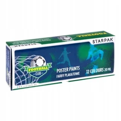 Produktbild von Posterfarben 12 Farben zum Bemalen von Fußball