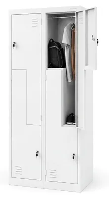 Produktbild von Jan Nowak Umkleideschrank Metall 4 Fächer Personalschrank 185x80x45 cm