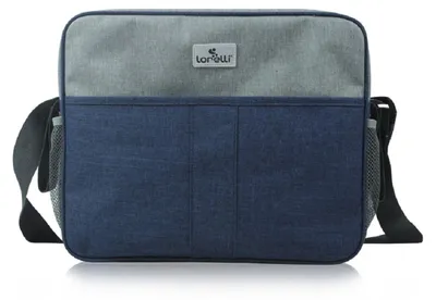 Produktbild von Lorelli Wickeltasche mit Wickelunterlage 3 Innenfächer Außenfächern Schultergurt blau grau