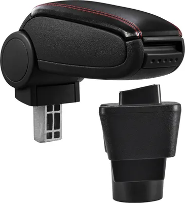 Immagine prodotto di Bracciolo centrale MAL in pelle nera rossa per Toyota Yaris Vitz III XP1