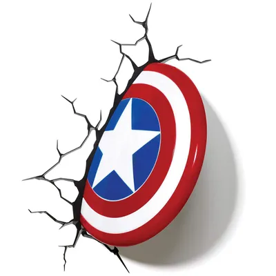 Immagine prodotto di Marvel Avengers Capitan America scudo 3D applique con adesivo da parete
