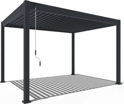Immagine prodotto di Willow Deluxe | Pergola autoportante completa in alluminio | 3 x 4 M | Tetto a lamelle antracite