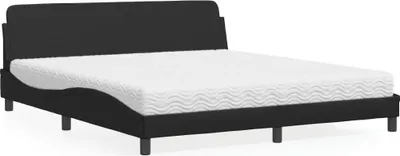 Imagen del producto de vidaXL Cama con colchón "Dover", color , 180x200 cm, tapizada en cuero sintético