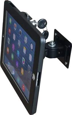 Produktbild von System-S abschließbare Wandhalterung für iPad Air 1-2 iPad Pro 9,7 Zoll (2018) in Schwarz