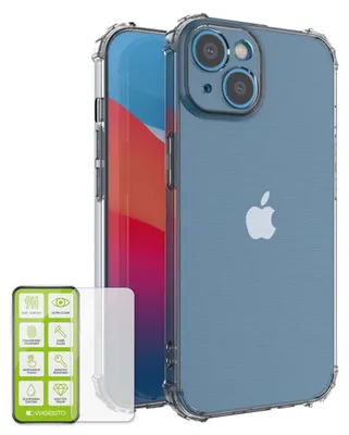 Immagine prodotto di Per Apple iPhone 14 Custodia in silicone antiurto + H9 Custodia di vetro del telefono cellulare Custodia di copertura