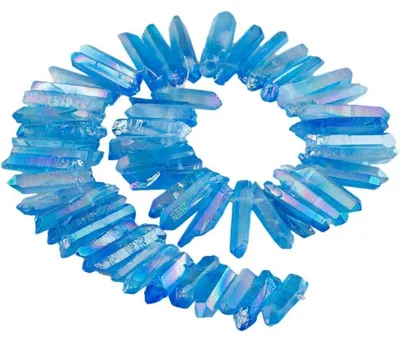 Immagine prodotto di Perle di cristallo, colore blu scuro, filo di 15 pollici (circa 38 cm), dimensioni da 13 a 42 mm, fori larghi, ideali per la creazione di gioielli