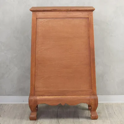 Produktbild von Flurschrank Braun Barock Holz Dielen Schrank Wohnzimmer Akazie Drache Drachen Muster Verzierung 80cm