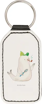 Produktbild von Mr. & Mrs. Panda schlüssel anhänger Robbe Sherlock - Weiß - Geschenk, schlüsselbund, Schlüsselanhänger, Lustige Sprüche, für, Taschenanhänger, Mit Spruch