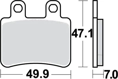 Obrázok produktu pre Brzdové doštičky na predné koleso pre motocykel Beta RE 125, rok výroby 2010–2017, brzdové doštičky od TRW –