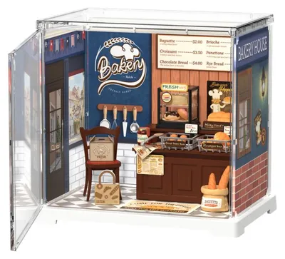 Robotime, DIY Huisje Buter Bakery House, DWS03B, 15,7x10,9x14,7cm