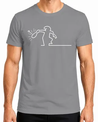 Produktbild von La Linea Balum Strichmännchen Cartoon Osvaldo Cavandoli Nostalgie Herren T-Shirt, Grau, XXL