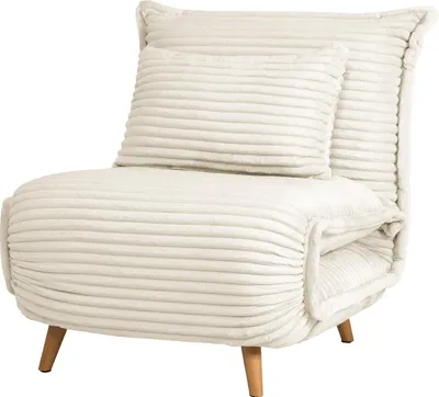 Produktbild von home24 Schlafsessel - Cord / Eiche - Creme - Eiche Hell