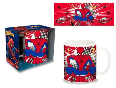Spiderman-Keramikbecher für Kinder, 350 ml, Geschenkbox