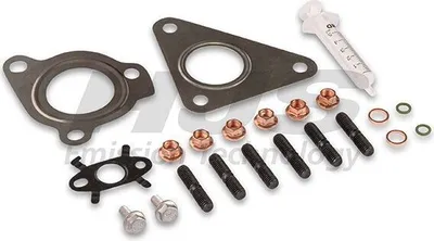 Produktbild von HJS 82 23 9062 Montagesatz Turbolader für RENAULT ESPACE IV (JK0/1) MEGANE II Coupé-Cabriolet (EM0/1) MEGANE II Kombi (KM0/1) für VOLVO V40 Kombi