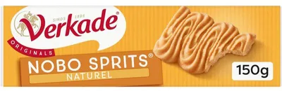 Obrázek produktu pro Verkade Nobo Sprits Original Cookies 150 g - Křupavé máslové sušenky s vanilkovou příchutí