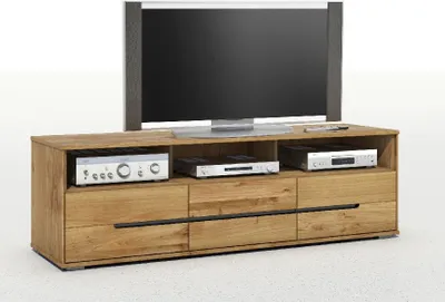 Produktbild von TV-Kommode Lowboard Lola Eiche-teilmassiv  B163 x H53 x T42 cm NEU/OVP