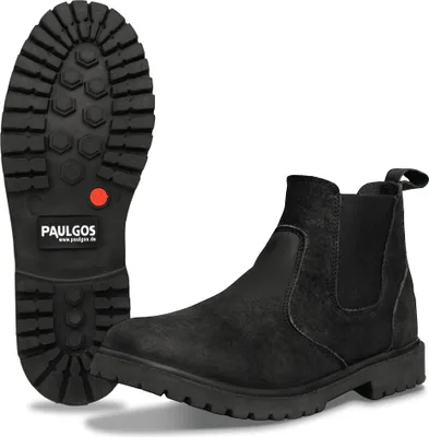 Produktbild von PAULGOS Herren Chelsea Boots Echtes Leder, Stiefeletten Größe 39-47 in 3 Farben
