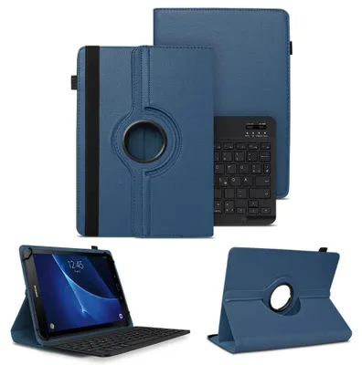 Produktbild von Schutzhülle Samsung Galaxy Tab A6 10.1 2016 Hülle Tablet Tasche QWERTZ TastaturFarben:Blau