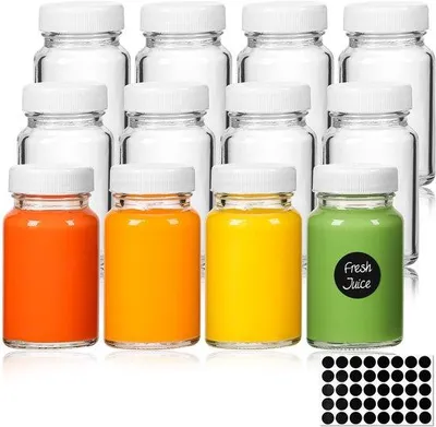 Produktbild von Mini Gläser mit Verschlüssen - Verbesserte Drehverschlüsse - 60 ml (12 Stück)