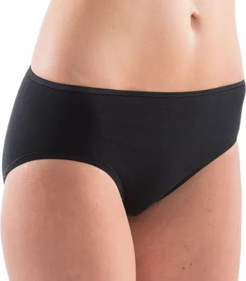 Produktbild von HERMKO 17031 2er Pack Damen Midi-Slip aus Baumwolle / Modal, Farbe:schwarz, Größe:36/38 (S)