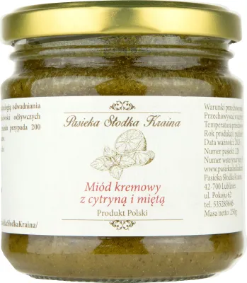 Produktbild von Reine Frische: 250g Sweet Land Apiary Roh & Rein Cremiger Blütenhonig mit Zitrone und Minze