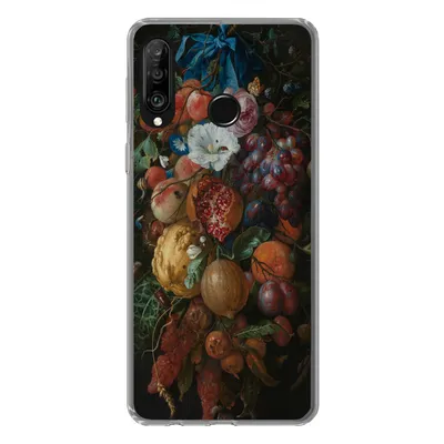 Produktbild von MuchoWow® Handyhülle Schutzhülle Hülle für Huawei P30 Lite Früchte und Blumen - Gemälde von Jan Davidsz. de Heem Silikon Softcase Handy Hülle - Handyhülle