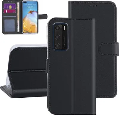 Immagine prodotto di Custodia per Huawei P40 - Nera - Custodia a libro - Portacarte