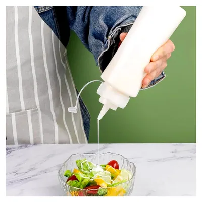Produktbild von Quetschflasche, 8 Stück 250ml Kunststoffflasche mit Deckeln - BPA-frei, keine Leckage, Gewürzflaschen für Malen, Backen, Ketchup, scharfe Soße, Olivenöl, Saucenflasche