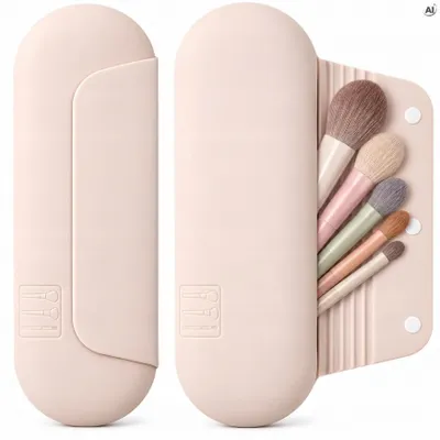 Produktbild von Silikon Etui für Make-up Pinsel - Reiseetui, Pinselhalter und Kosmetiktasche