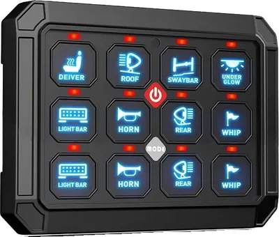 Image de Panneau d'interrupteurs, installation multi-position, design personnalisable, 12 vitesses