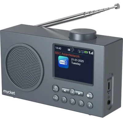 Productafbeelding van DAB Radio Draagbaar, Digitale Radio met Bluetooth 5.0, USB-oplaadbaar
