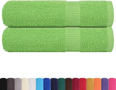 Produktbild von vidaXL Duschtücher FROGN 2 Stk. Apfelgrün 70x140 cm 360 g/m²