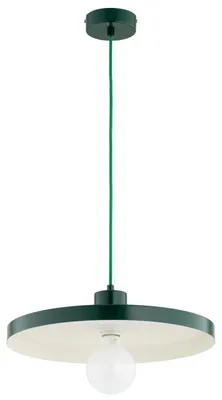 Obrázek produktu pro Závěsné svítidlo ETERI ve tvaru plochého talíře, zelené, 1xE27x15W, kov, rozměry: 80x40x40 cm, IP20, Alfa