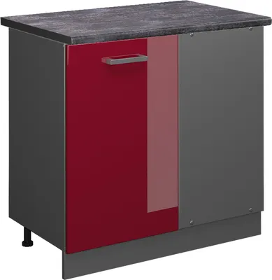 Obrázek produktu pro Rohová skříňka Vicco R-Line Červená vysoký lesk 86 cm , PD Antracit, Model 46526