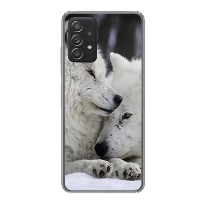 Produktbild von MuchoWow® Handyhülle Schutzhülle Hülle für Samsung galaxy a73 Wölfe - Schnee - Familie Silikon Softcase Handy Hülle - Handyhülle