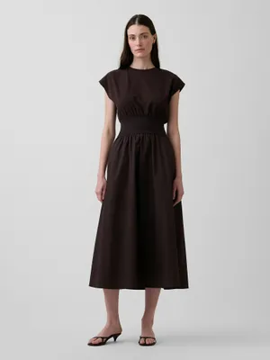 Produktbild von GAP Damen Midikleid XL mit Taschen, Rundhalsausschnitt und Kurzarm