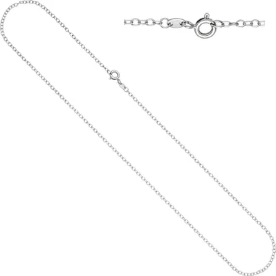 Produktbild von JOBO Ankerkette weit 333 Gold Weißgold 2,0 mm 50 cm Kette Halskette Weißgoldkette