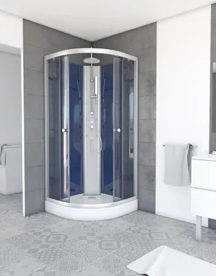 Produktbild von Komplettdusche Aurlane Night Blue 85 x 85 x 220 cm weiß