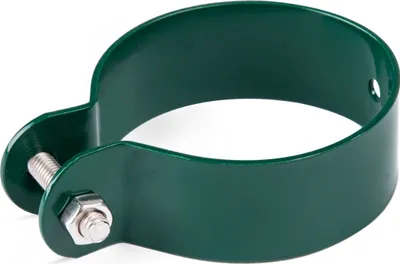 Image de Alberts 855376 Collier de serrage pour étai, galvanisé, revêtement plastique vert, collier de serrage Ø 60 mm, jeu de 5 pièces