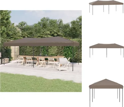 Produktbild von vidaXL Partyzelt Faltbar Taupe 3x6 m -  Pavillons & Partyzelte