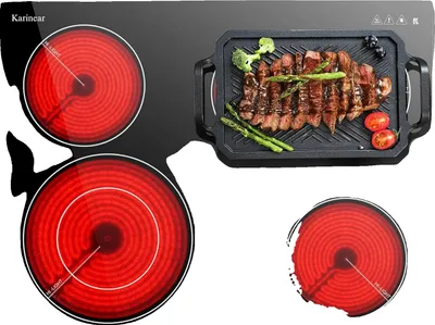 Obrázek produktu pro Sklokeramická varná deska, 4 zóny, výsuvný oválný povrch