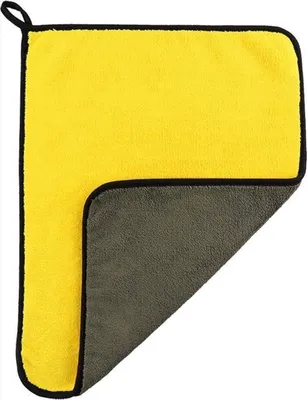 Produktbild von Mikrofaser-Reinigungstuch für das Auto, 2 Stück, Trockentuch, 30/40 cm, Grau/Gelb