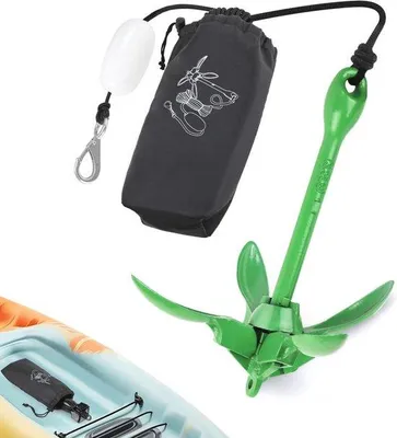Productafbeelding van Kajakanker 1,6 kg - Paddleboardankerset met kettingset voor kajak, SUP en kano