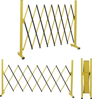 Obrázek produktu pro Hliníková zábrana HWC-B34, výsuvná zábrana, ochranná zábrana, 103 x 28–200 cm  žlutá-černá