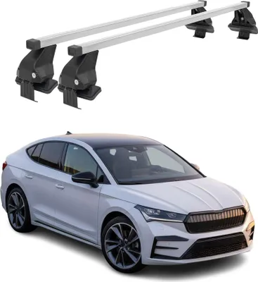 Image de Menabo Barres de toit de base pour Skoda Enyaq Coupè 2022-2025 acier gris 2pcs
