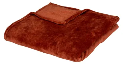 Produktbild von Atmosphera - Plaid Ollis in Terrakotta-Rosa - 130 x 180 cm