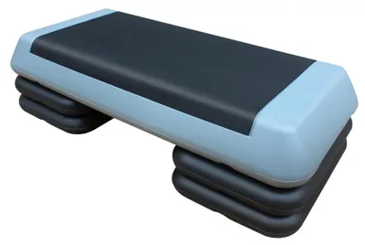 Zdjęcie produktu dla Stepper aerobowy, z regulacją wysokości, wytrzymała konstrukcja z tworzywa sztucznego, szaro-czarny