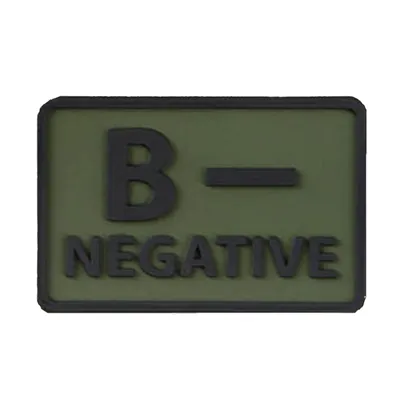 Produktbild von Helikon-Tex Blutgruppen-Emblem (2er-Set) – PVC – in mehreren Varianten erhältlich, Farbe:Olive Green, Krew:B/Rh-
