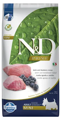 Produktbild von Farmina Pet Food N&D Prime, Adult, Heidelbeere, Lamm, 7 kg